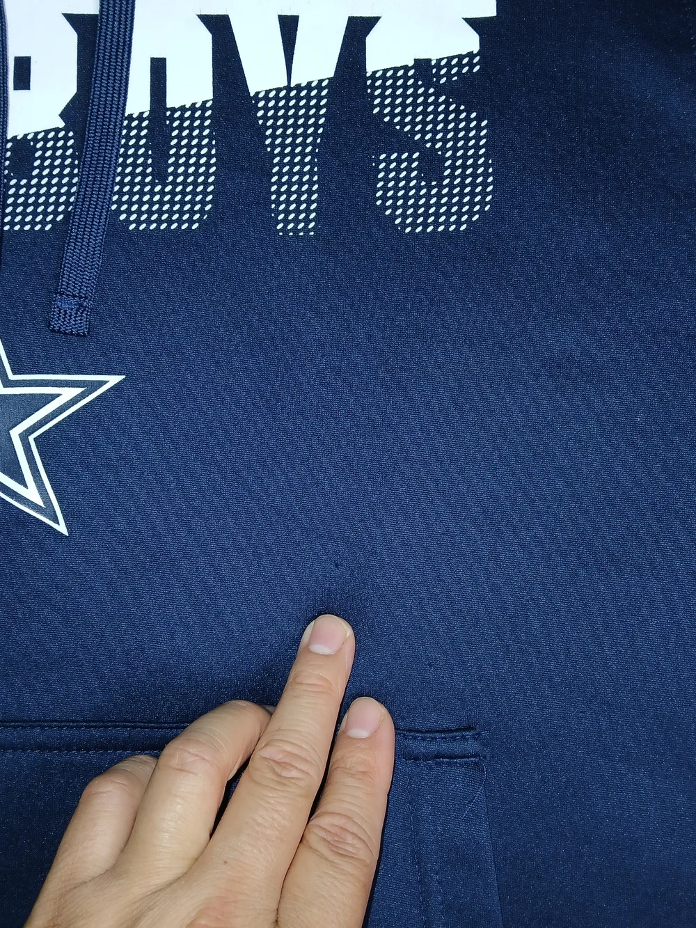 Dallas Cowboys Navy Blue Hoodie Sweatshirt for Men NFL Team Apparel - XL